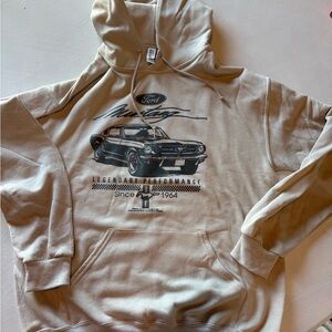 Jerzees Beige Graphic Hoodie